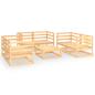 Preview: 7-tlg. Garten-Lounge-Set mit Kissen Kiefer Massivholz