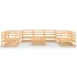 Preview: 8-tlg. Garten-Lounge-Set Massivholz Kiefer