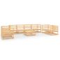 Preview: 9-tlg. Garten-Lounge-Set Massivholz Kiefer