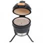 Preview: 2-in-1 Kamado-Grill Smoker Keramik 56 cm Schwarz