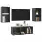 Preview: 3-tlg. TV-Schrank-Set Hochglanz-Grau Holzwerkstoff