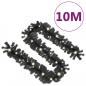 Preview: Weihnachtsgirlande mit LED 10 m Schwarz