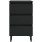 Preview: Nachttische mit Metallbeinen 2 Stk. Schwarz 40x35x69 cm