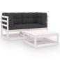 Preview: 3-tlg. Garten-Lounge-Set mit Kissen Kiefer Massivholz