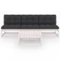 Preview: 4-tlg. Garten-Lounge-Set mit Kissen Kiefer Massivholz