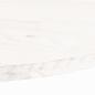Preview: Tischplatte Weiß 90x45x2,5 cm Massivholz Kiefer Oval