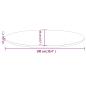 Preview: Tischplatte 100x50x2,5 cm Massivholz Kiefer Oval