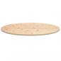 Preview: Tischplatte 90x45x2,5 cm Massivholz Kiefer Oval