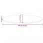 Preview: Tischplatte 90x45x2,5 cm Massivholz Kiefer Oval