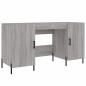 Preview: Schreibtisch Grau Sonoma 140x50x75 cm Holzwerkstoff