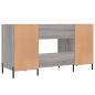 Preview: Schreibtisch Grau Sonoma 140x50x75 cm Holzwerkstoff