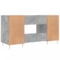 Preview: Schreibtisch Betongrau 140x50x75 cm Holzwerkstoff