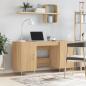 Preview: ARDEBO.de - Schreibtisch Sonoma-Eiche 140x50x75 cm Holzwerkstoff
