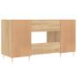 Preview: Schreibtisch Sonoma-Eiche 140x50x75 cm Holzwerkstoff