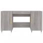 Preview: Schreibtisch Grau Sonoma 140x50x75 cm Holzwerkstoff