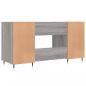 Preview: Schreibtisch Grau Sonoma 140x50x75 cm Holzwerkstoff