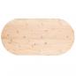 Preview: Tischplatte 110x55x2,5 cm Massivholz Kiefer Oval