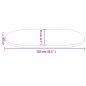 Preview: Tischplatte 110x55x2,5 cm Massivholz Kiefer Oval