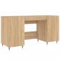 Preview: Schreibtisch Sonoma-Eiche 140x50x75 cm Holzwerkstoff