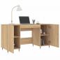 Preview: Schreibtisch Sonoma-Eiche 140x50x75 cm Holzwerkstoff