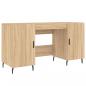 Preview: Schreibtisch Sonoma-Eiche 140x50x75 cm Holzwerkstoff