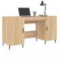 Preview: Schreibtisch Sonoma-Eiche 140x50x75 cm Holzwerkstoff