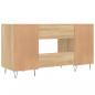 Preview: Schreibtisch Sonoma-Eiche 140x50x75 cm Holzwerkstoff