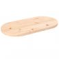 Preview: ARDEBO.de - Tischplatte 80x40x2,5 cm Massivholz Kiefer Oval