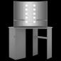 Preview: Eck-Schminktisch mit LED Betongrau 111x54x141,5 cm