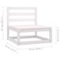 Preview: 5-tlg. Garten-Lounge-Set mit Kissen Kiefer Massivholz
