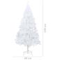 Preview: Künstlicher Weihnachtsbaum mit Dicken Zweigen Weiß 120 cm PVC