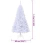 Preview: Künstlicher Weihnachtsbaum mit Dicken Zweigen Weiß 120 cm PVC