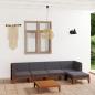 Preview: 6-tlg. Garten-Lounge-Set mit Kissen Akazie Massivholz
