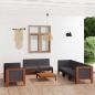 Preview: 9-tlg. Garten-Lounge-Set mit Kissen Akazie Massivholz