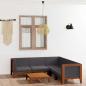 Preview: 6-tlg. Garten-Lounge-Set mit Kissen Akazie Massivholz