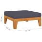 Preview: 10-tlg. Garten-Lounge-Set mit Kissen Akazie Massivholz