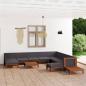 Preview: 12-tlg. Garten-Lounge-Set mit Kissen Akazie Massivholz