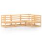 Preview: 4-tlg. Garten-Lounge-Set Massivholz Kiefer