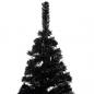 Preview: Künstlicher Weihnachtsbaum mit Ständer Schwarz 120 cm PVC
