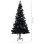 Preview: Künstlicher Weihnachtsbaum mit Ständer Schwarz 120 cm PVC