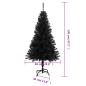 Preview: Künstlicher Weihnachtsbaum mit Ständer Schwarz 120 cm PVC
