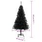 Preview: Künstlicher Weihnachtsbaum mit Ständer Schwarz 120 cm PVC