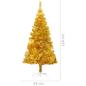 Preview: Künstlicher Weihnachtsbaum mit Ständer Gold 120 cm PET
