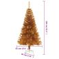 Preview: Künstlicher Weihnachtsbaum mit Ständer Gold 120 cm PET