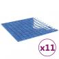 Preview: Mosaikfliesen 11 Stk. Blau 30x30 cm Glas