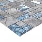 Preview: Mosaikfliesen 11 Stk. Grau Blau 30x30 cm Glas
