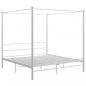Preview: Himmelbett Weiß Metall 200x200 cm 