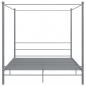 Preview: Himmelbett Grau Metall 200x200 cm 