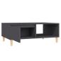 Preview: Couchtisch Grau 90x60x35 cm Holzwerkstoff