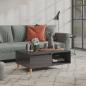Preview: ARDEBO.de - Couchtisch Hochglanz-Grau 90x60x35 cm Holzwerkstoff